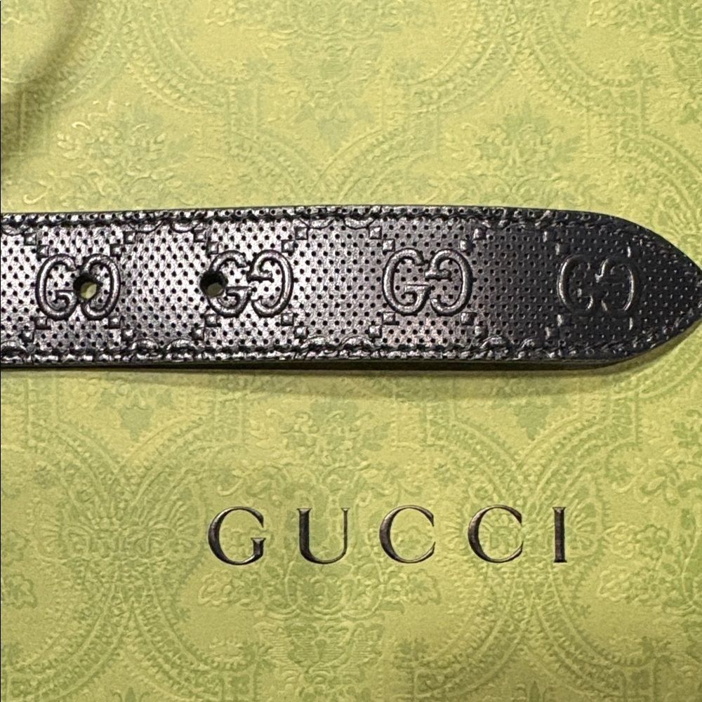 Gucci Women's Slim Belt 474313 UCGAN 1000 Leather Black 80 32 - Picture 8 of 9